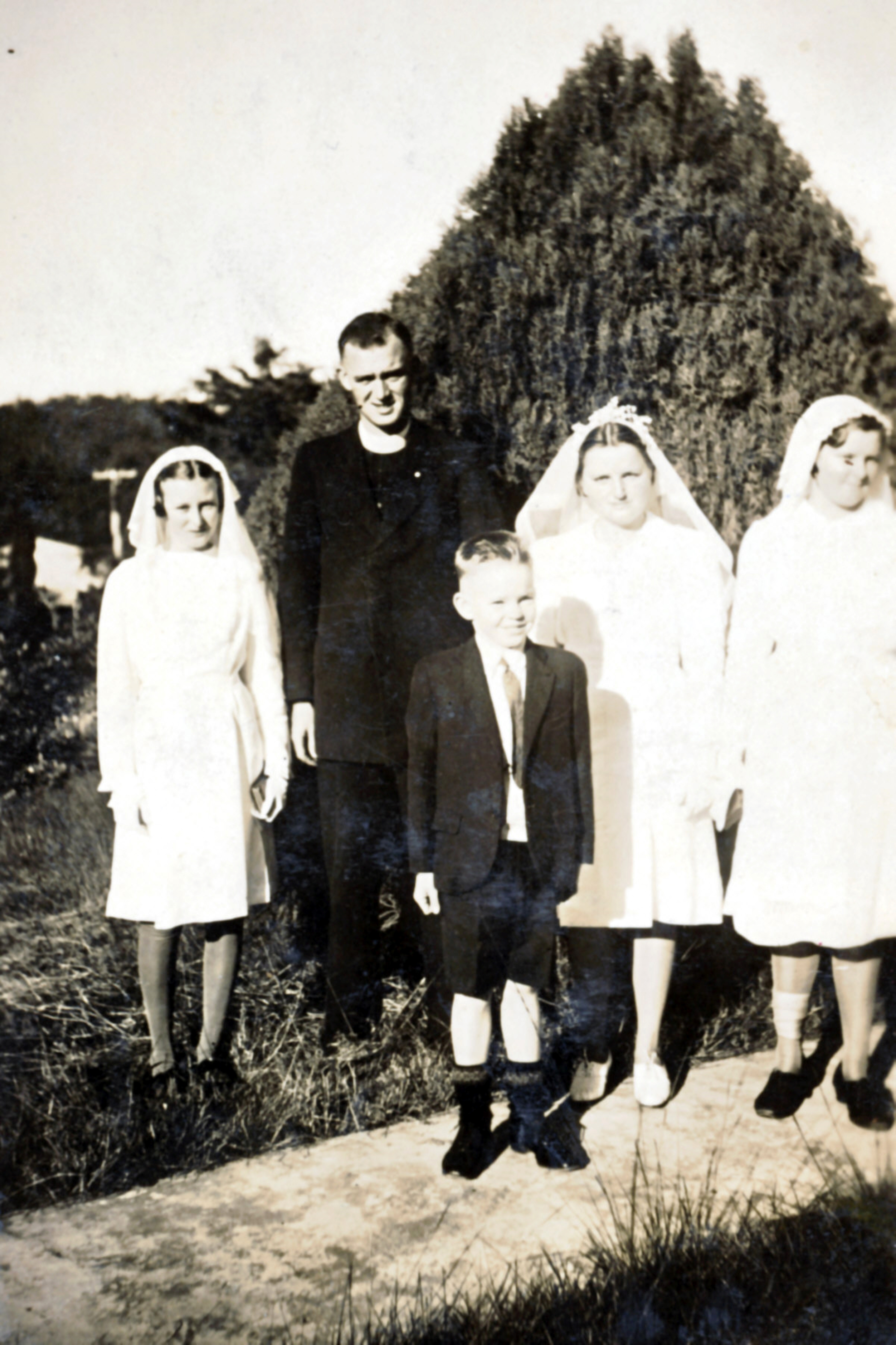 1930's Fr with students 