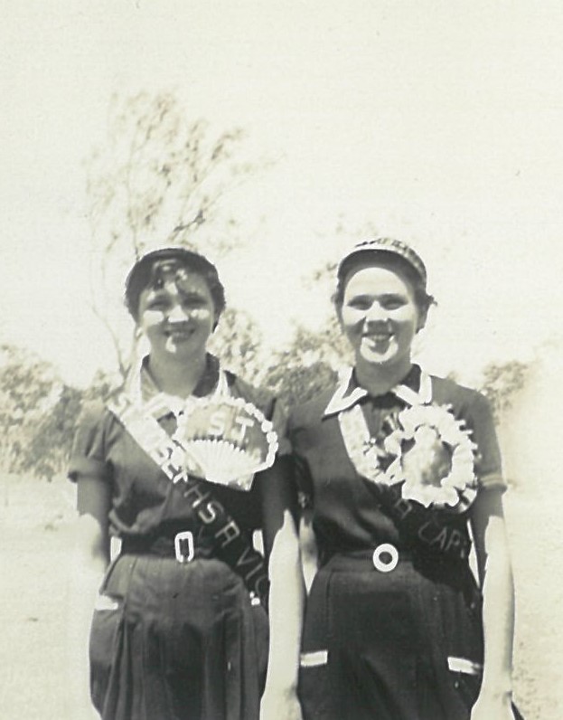 1956 Sports Day - Valmai Taylor and Susan Martin