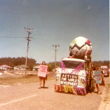 1972 Tin Festival Float Action for World Development