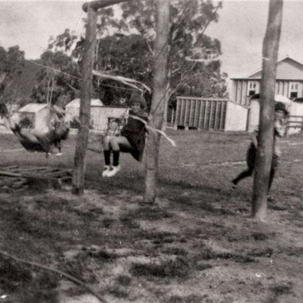 1938 Girls on Swing