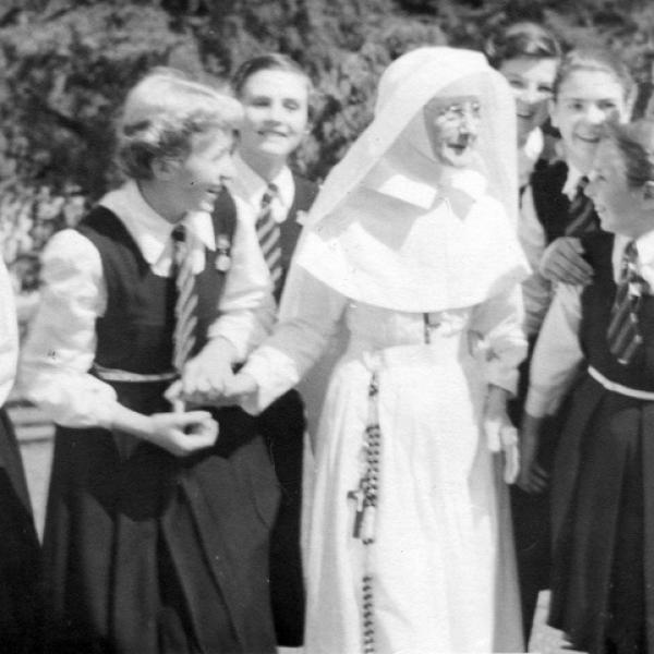 1958 Scholarship girls with Sister M Canice