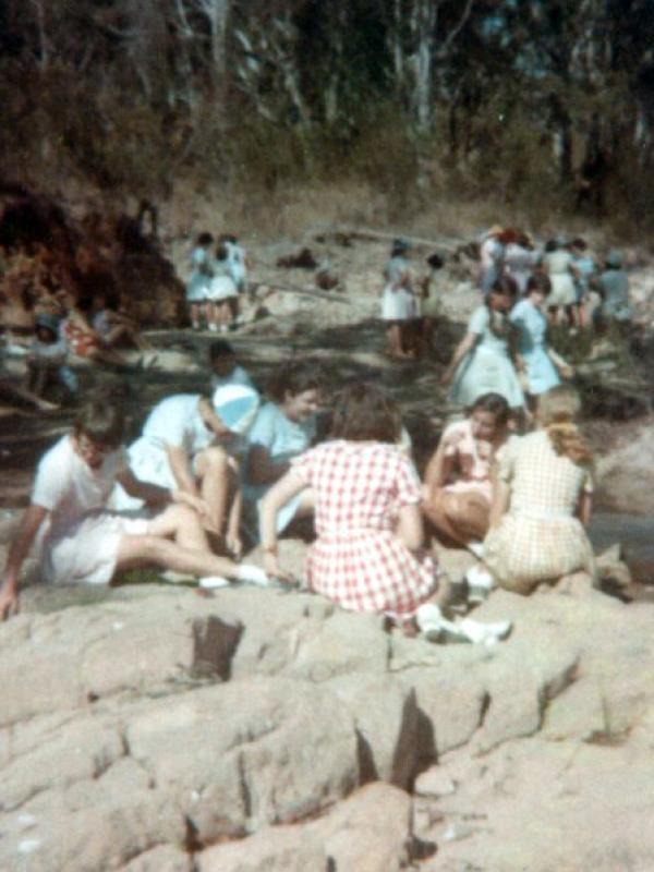 1971 Students at Anniversary Falls