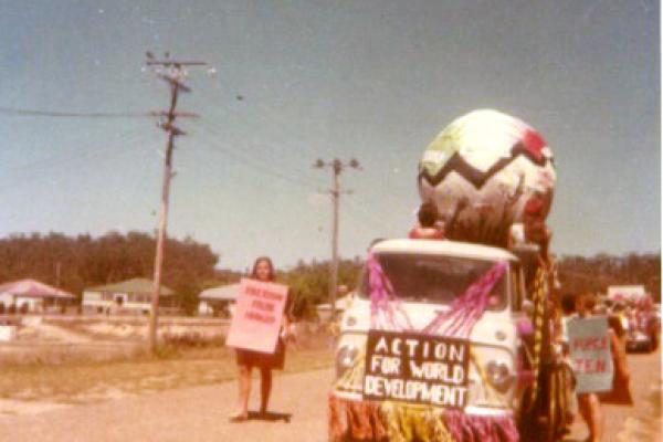 1972 Tin Festival Float Action for World Development