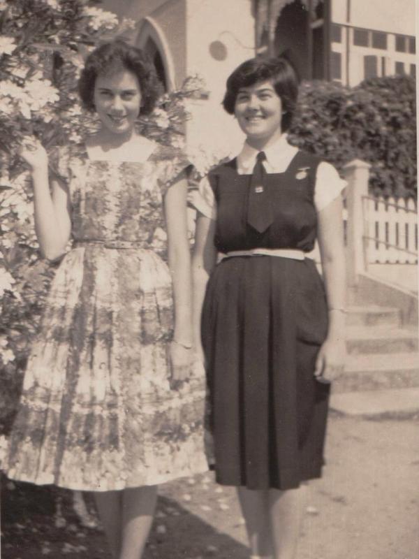 Margaret and Carol in 1957